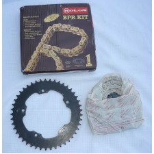 ŘETĚZOVÁ SADA KOMPLET - ROLON GOLD - JAWA 350CL PÉRÁK + BOBBER 42 (IND.)